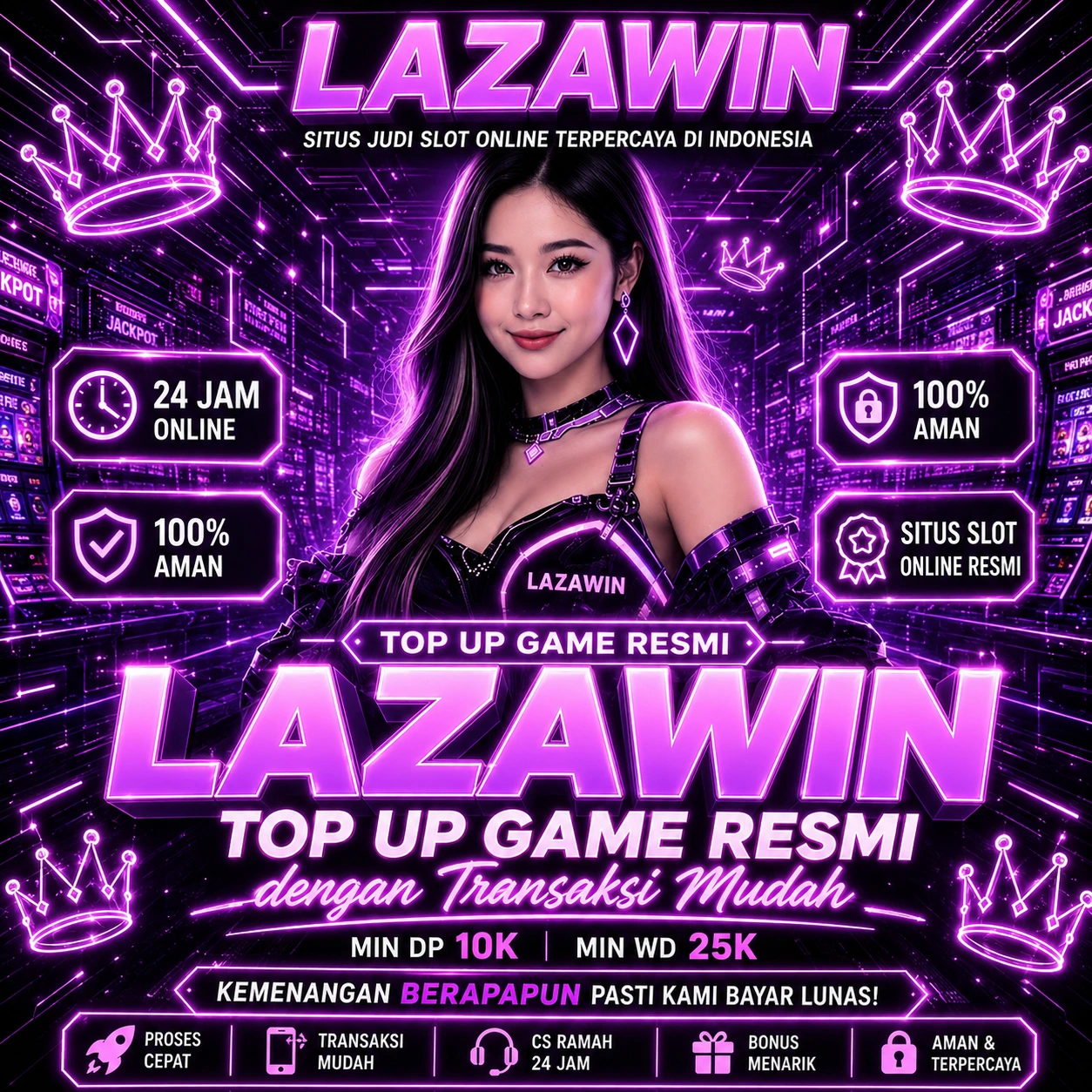 Thumbnail 1 of 3, Poster, LAZAWIN Top Up Game Resmi dengan Transaksi Mudah designed and sold by LAZAWIN.